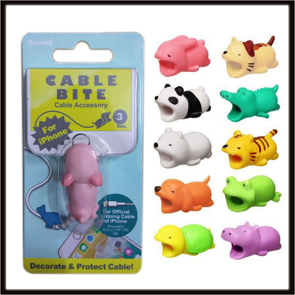 Cable Bite Charger Cable Protector Savor Cover for iPhone Lightning Cute Animal Design Charging Cord Protective adapter Low price