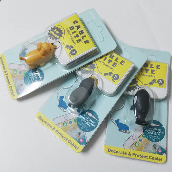Cute Animal Design Cable Bite Charger Cable Protector Savor Cover for iPhone Lightning Charging Cord Protective 2018