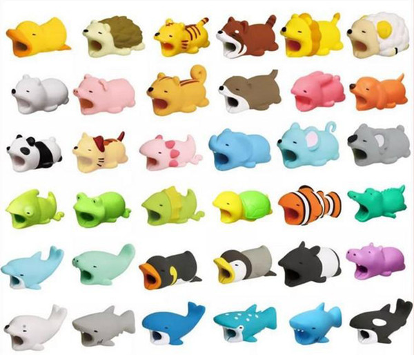 Cable Bite Charger Cable Protector Savor Decoration for iPhone Cute Animal Design Charging Cord Sleeve DHL free