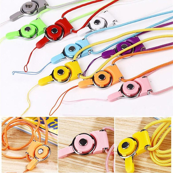 HOT Rotatable Neck Strap Detachable Ring Lanyard hanging Charming Charms For Cell Phone MP3 MP4 Flash Drives ID Cards holder