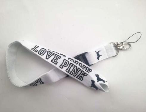 LOVE PINK LANYARD Black/BLUE/WHITE 15 COLORS available LOVE PINK NECK STRAP FOR CELL PHONE HOT SALE STRING NECK STRAP