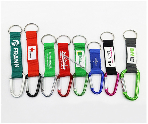 Carabiner Lanyard Custom Any Logo Text Print Cheap Promotion Bottle Hanging Short Lanyards