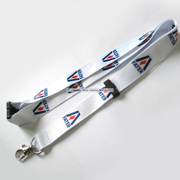 20MMX90CM Exhibition meeting white sublimation lanyards 100pcs heat transfer straps Gifts promotion custom logo printed polyester lanyard