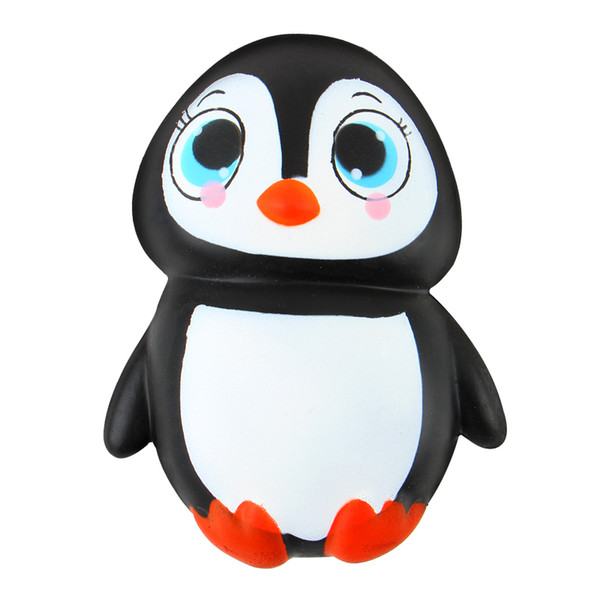 2017 New Brand 14CM Jumbo Kawaii Cute Penguin Squishy Slow Rising Phone Straps Soft Sweet Charm Scented Bread Cake kid Toy Gift