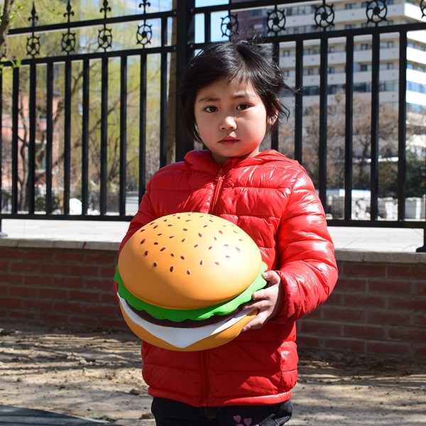 New Squishies Toys Cheese Burger Jumbo Hamburger Slow Rising Gift Decor Slow Rising Squeeze Healing Cute Fun Relief Straps