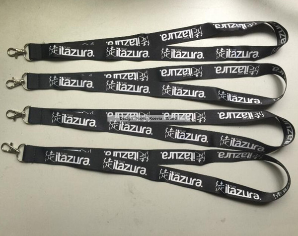 500pcs/Lot New Fast ship custom cute Black Cell PHONE LANYARD KEYS ID NECK STRAPS printed lanyard promotion cheap party wedding neck strap