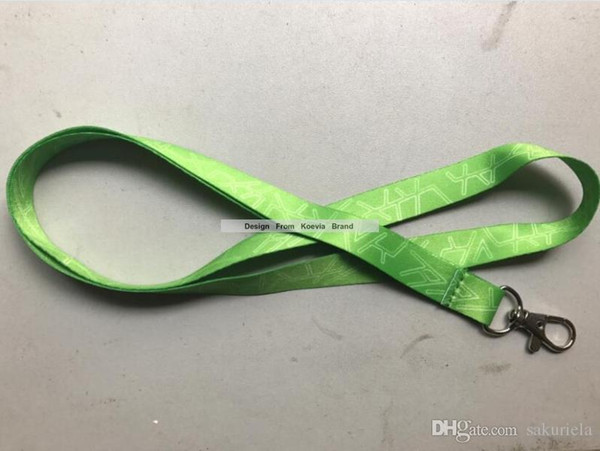 15MM Lemon Green Polyester Lanyards Custom Logo Print Cheap Gift Lanyards For Badge holders