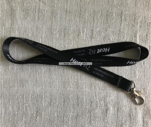 50pcs/lot 20mm*90cm Black Polyest Plain Lanyard Logo Design Custom Promotion Lanyard Strip For Conference Party Charity