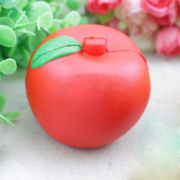 20pcs 7cm Green/Red Kawaii Apple Fruit Squishy Slow Rising Phone/Bag Straps Charm Squeeze Toys Squishies Kids Toy Christmas apple