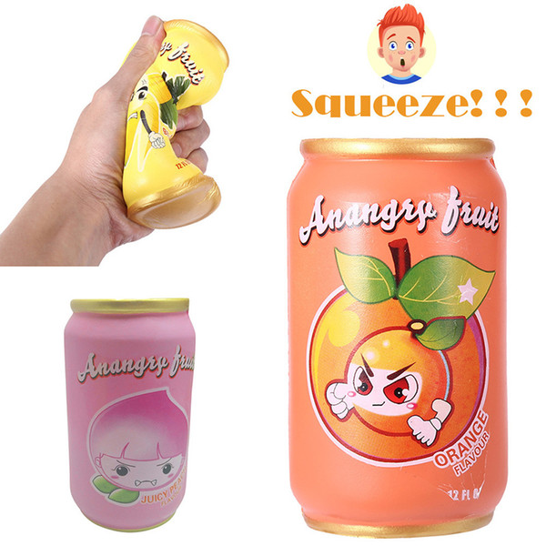 Drinking Shaped Orange Squishies 10PC Simulation Juice Slow Rising Collection Squeeze Stress Reliever Toy