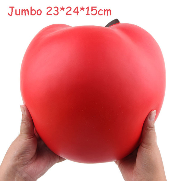 2PCS/lot Swees Super Big 24cm Red Green Apple Squishy Jumbo Slow Rising Soft Squeeze Kawaii Squishies Ice Cream Charms Christmas Toys New