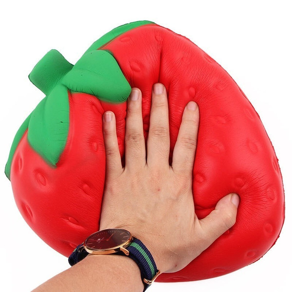 1PCS Super Giant 25cm Orange Watermelon Strawberry Jumbo Squishy Slow Rising Soft Squeeze Kawaii Squishies Toys Antistress