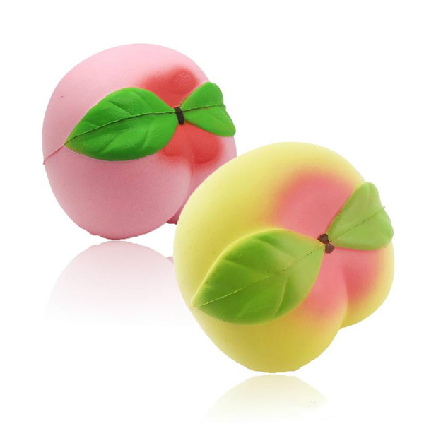 2018 10CM Jumbo kawaii Squishy Slow Rising Peach Pendant Phone Straps Charms Queeze Kid Toys Cute squishies Bread