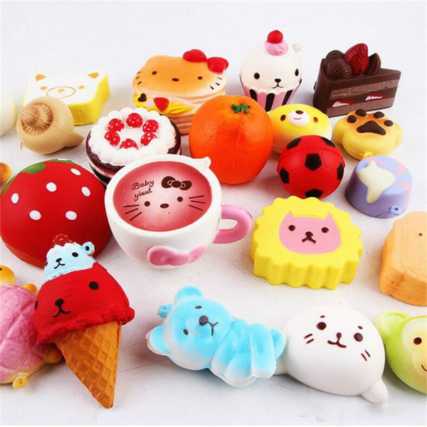 Fashion Kawaii Squishy Rilakkuma Donut Foods Soft Squishies Phone Strap Bag Charm Slow Rising Squishies Jumbo Buns Phone Charms Kids Toys