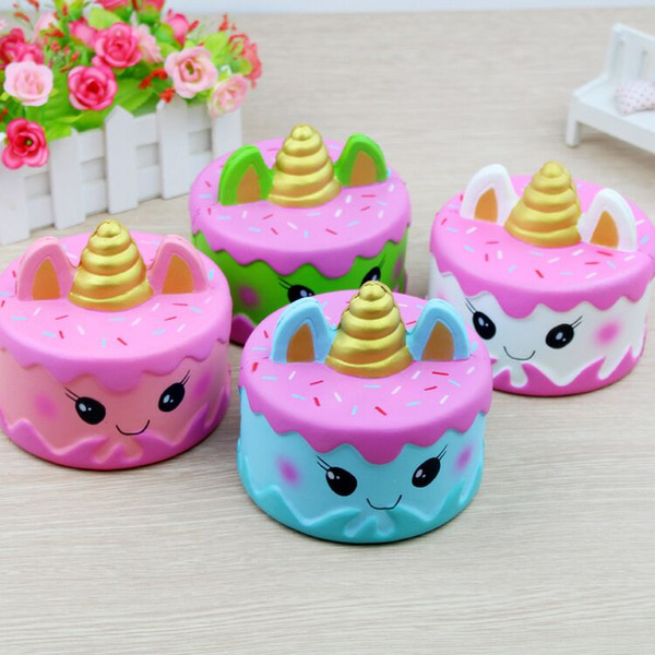 2018 May New Squishy Unicorn Deer Cake 11x11 cm Cartoon Kawaii Squishy Jumbo Squishies free shipping