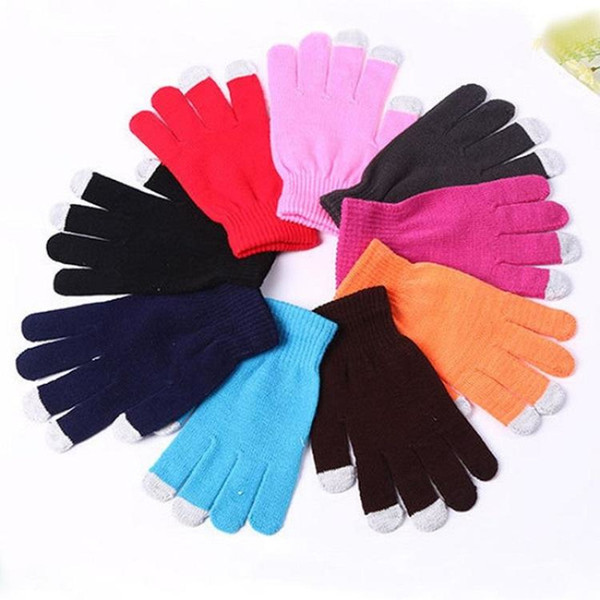 DHL Freeshipping Knit Wool Touch Gloves for mobile phone Touch Screen Gloves for smartphone