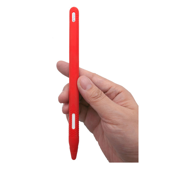 for Apple Pencil 2nd Generation Magnetic Pen Nib Protector Silicone Sleeve pouch Clip Sticker Accessories Red