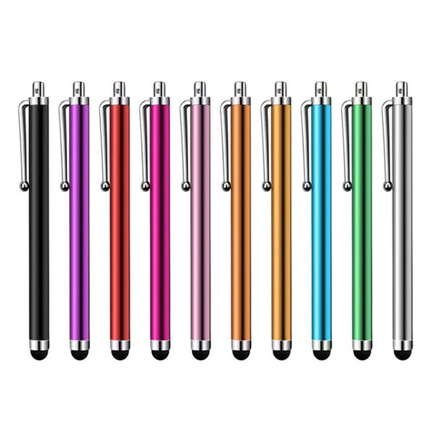 Free Shipping Capacitive Screen Metal Stylus Touch Pen With Clip For Iphone 4S Iphone 5S 6 6Splus 7 7Plus/IPad/Mini IPad/IPod Touch 2000pcs