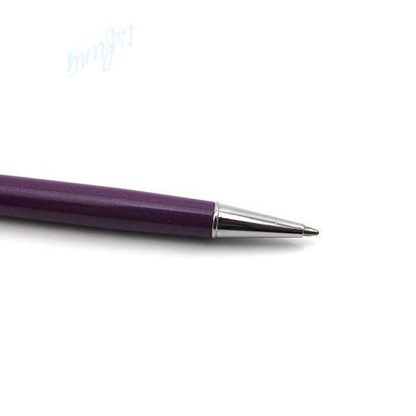 Wholesale-2015 Purple Crystal Capacitive Touch Stylus pen with Ballpoint Pen for Huawei for Lenovo for Nokia