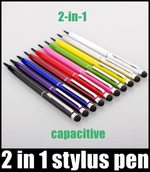 2 in 1 capacitive stylus pen Luxury Diamond Stylus Ball Pen for Mobile Phone iPhone 5 5S S4 S5 Tablet PC iPad Tab S Rhinestone PEN STY004