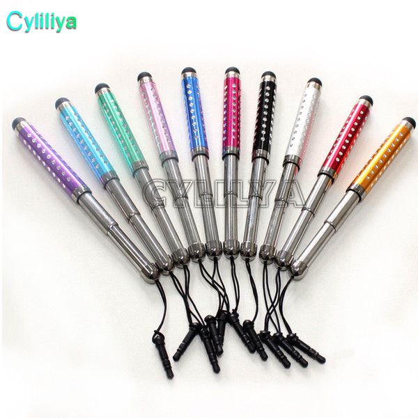 Universal Crystal Retractable Capacitive Expandable Touch Stylus Pen for iPhone iPad iPod Samsung Smart Android Phone