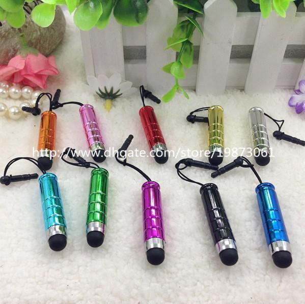 Stylus Pen Mini Bullet Stylus Pen Glitter Capacitive Screen Touch Pen For iPhone 6 plus ipad Samsung S6 Cell Phone + Dust Plug