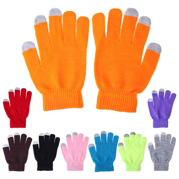 Free shipping Knit Wool Touch Gloves Warm Winter Best Quality glove Unisex Functiona Gloves for iPhone Touch Screen Gloves for iPad