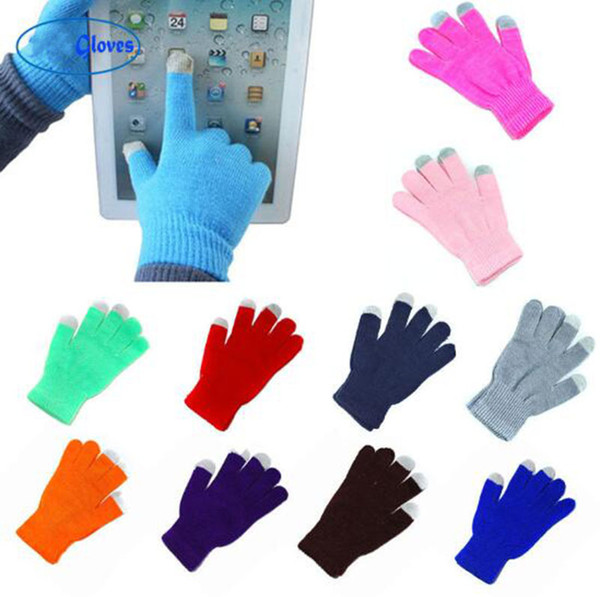 New Women Men touch screen winter Gloves Warm Gloves Solid Color Cotton Warmer Smartphones Driving Glove luvas female winter gloves