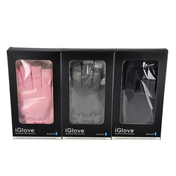 Hi Call Smartphone Wireless Touch Glove Bluetooth Loudspeaker Gloves Touch Screen with Retail Box cable black 1804004