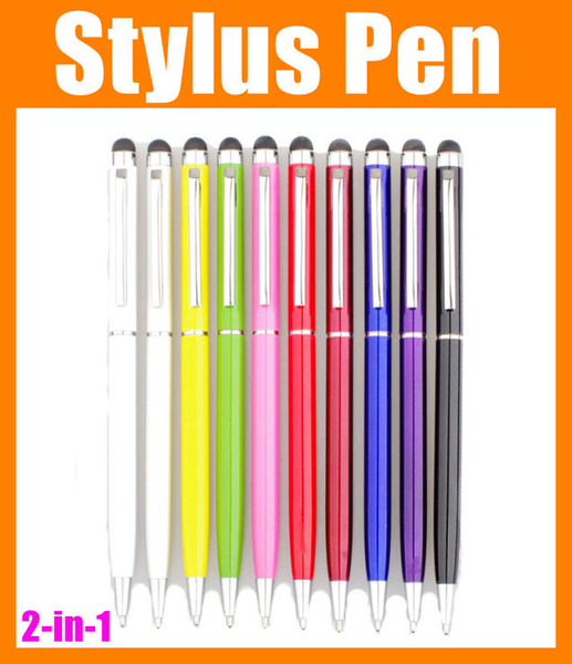 2-in-1 Stylus Pen & Ball Point Pen for Capacitive touch screen iPhone Samsung galaxy s5 Tablet PC ipad mini air Stylus Pens laptop STY004