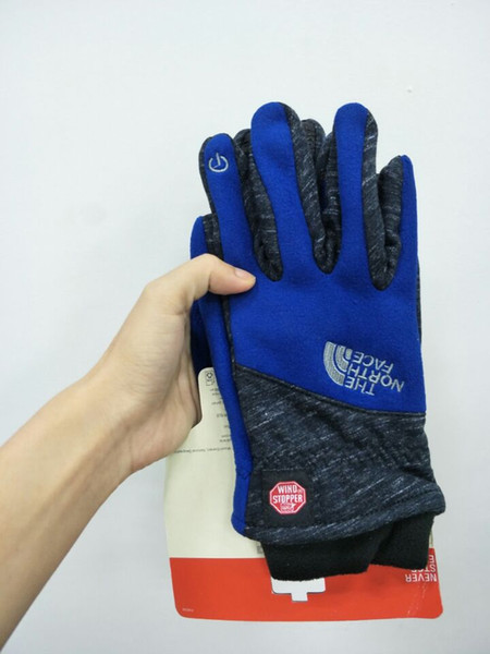 2019 NEW TN'F Fleece glove Unisex Sports Warm Winter Cycling Bicycle Long Gloves Windproof Warm Fleece Gloves Men Anti-slip Water Resistant