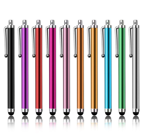 High Quality Long Capacitive Screen Metal Stylus Touch Pen With Clip For Iphone /IPad/Mini IPad/IPod Touch