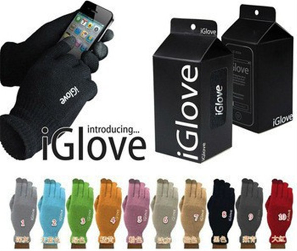 IGlove Screen Touch Gloves Unisex Winter Gloves For Cell Phone/Tablet PC with retail package 100pcs/lot=50pairs