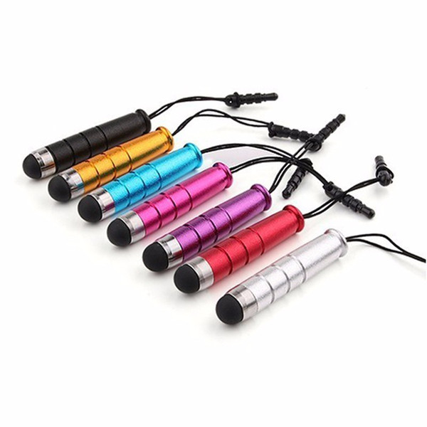 Capacitive Bullet Touch Screen Stylus Pen for iPhone Samsung Tablets Handwriting Universal mini touch pen with dust plug