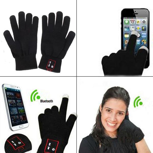 Bluetooth Touch Screen Talking Gloves Mobile Handset Speaker Hi Call Loudspeaker For Iphone Smart Phone Winter Thick Warmer Christmas 50pcs