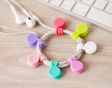 Multifunction Management Silicone Earphone Headphone Cord Winder USB Cable Holder Strap Magnetic Organizer Gather Clips Bookmark keychain