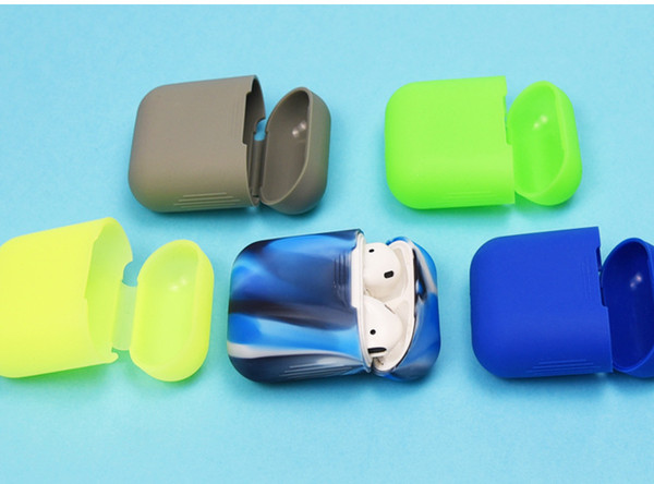 Silicone Case for Airpods Earphone wireless headset Headphone protective silicon cover case for iphone airpods