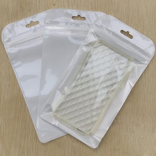 Phone Case Packing White Mobile Phone Accessories Package Non-woven Ziplock Plastic Retail Packaging For USB Aux Cable Earphones 1000pcs