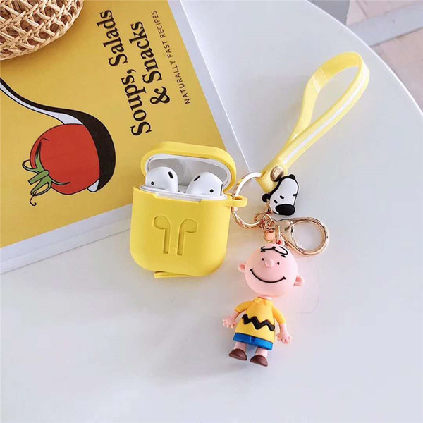 2019 Silicone Case For Airpods Earphone Protective Case Luxury Shockproof and yellow Soft Silicone Case For Apple