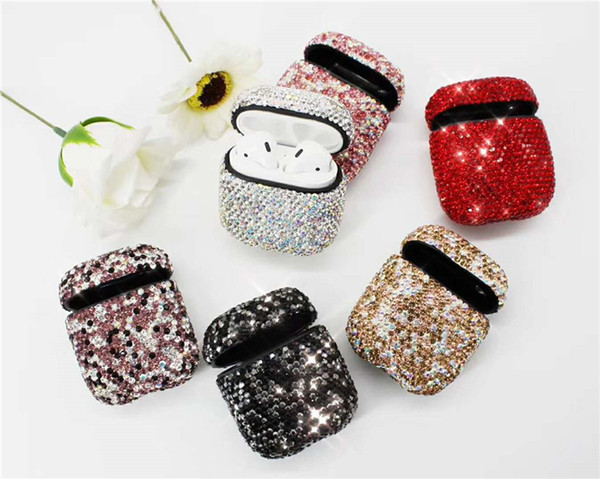 For Apple Airpods Cases Rhinestone Case Protector Airpod Cover Earpod Case Anti-drop With Retail Box