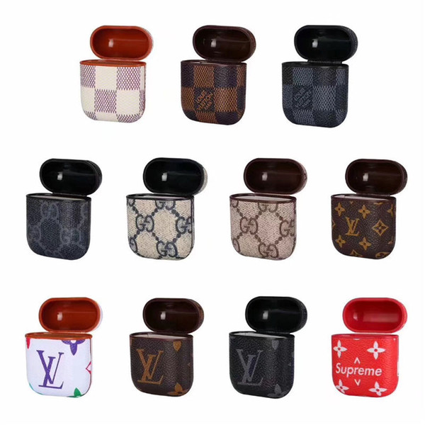 2018 New Brand Protective Case For iPhone Airpods iPhone 7 8 X Twins True Wireless Headset Anti-drop leather Airpod Protective Cover Bag