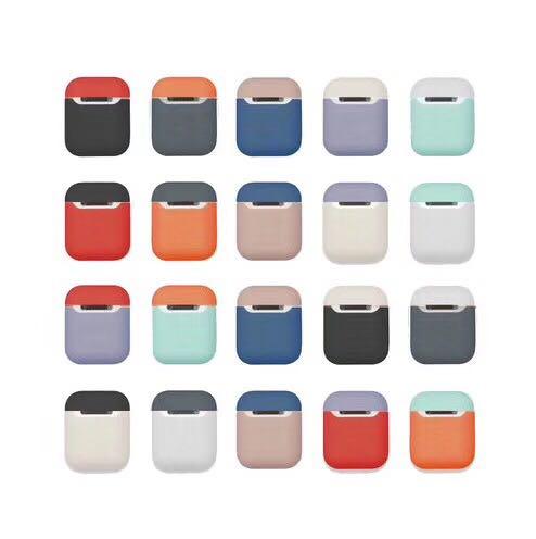 Pink white mixable multicolor Airpods Bluetooth wireless liquid silicone earphone protection sleeve storage bag ultra-thin matte