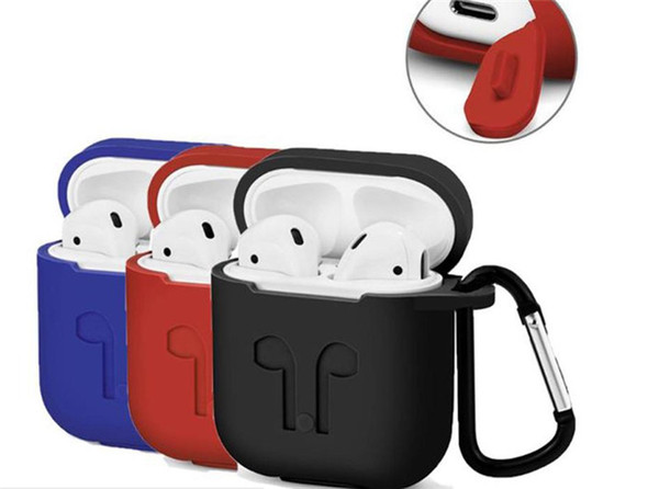 Hot Airpod Protective Airpods Cover link cable Bluetooth Wireless Earphone Silicone Case Waterproof Anti-drop strap Accessories mix color