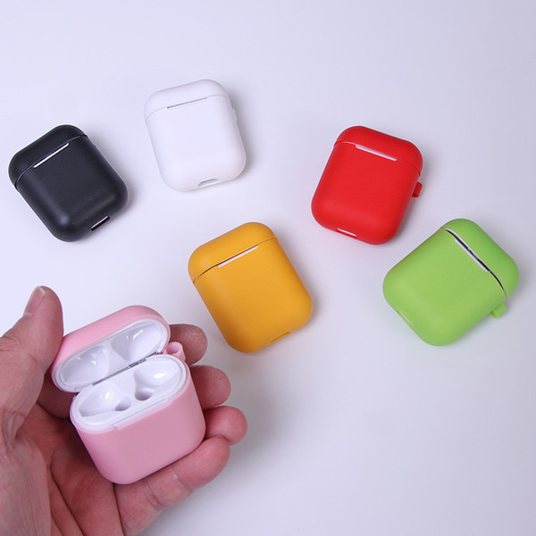 colorful Soft Silicone Case Earphones for Apple Airpods Bluetooth Wireless Earphone Protective Skin Cover Box for Air Pods Ear Pods Bag