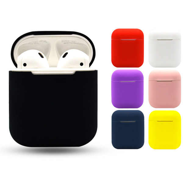 Soft Silicone AirPods Headset Protective Case Airpods Protective Sleeve ShockProof Box Cover For Wireless Bluetooth Earphones