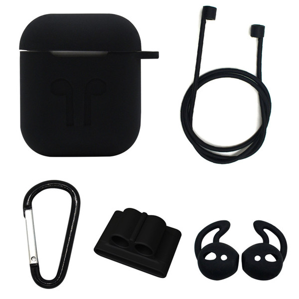 Airpod Protective AirPods Case 7 In 1 Airpods Accessories Kits Protective Silicone Cover and Skin Airpods Charging Case Ear Hook Grips