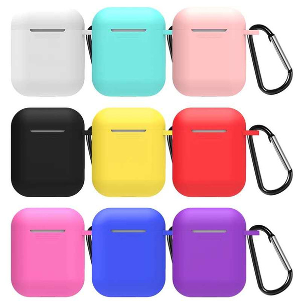 Multi Color Airpod Case Protective Airpods Cover Bluetooth Wireless Earphone Silicone Case Anti-drop Cell Phone Earphones