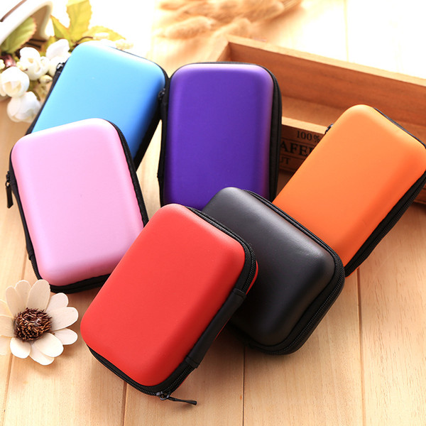 Anti Knock Mini Storage Travel Cover Zipper Protective Case For USB Cables Earphone Keys Small Electronics Accessories