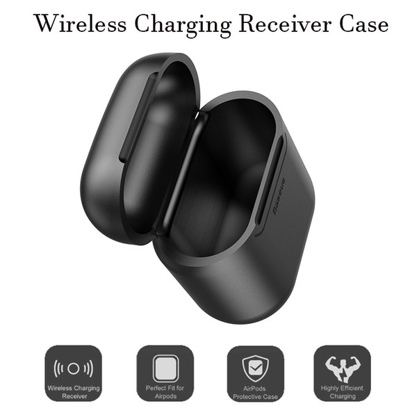 Wireless Earphone Charging Receiver Case Silicone TPU Ultra Thin Box For Apple Airpods Black Red Fast Shipping