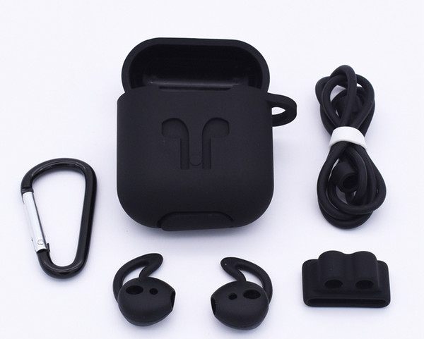 5 in 1 Silicone Protective Case Wireless Headphone Box Dust-proof Protected Case Storage Box For Airpod